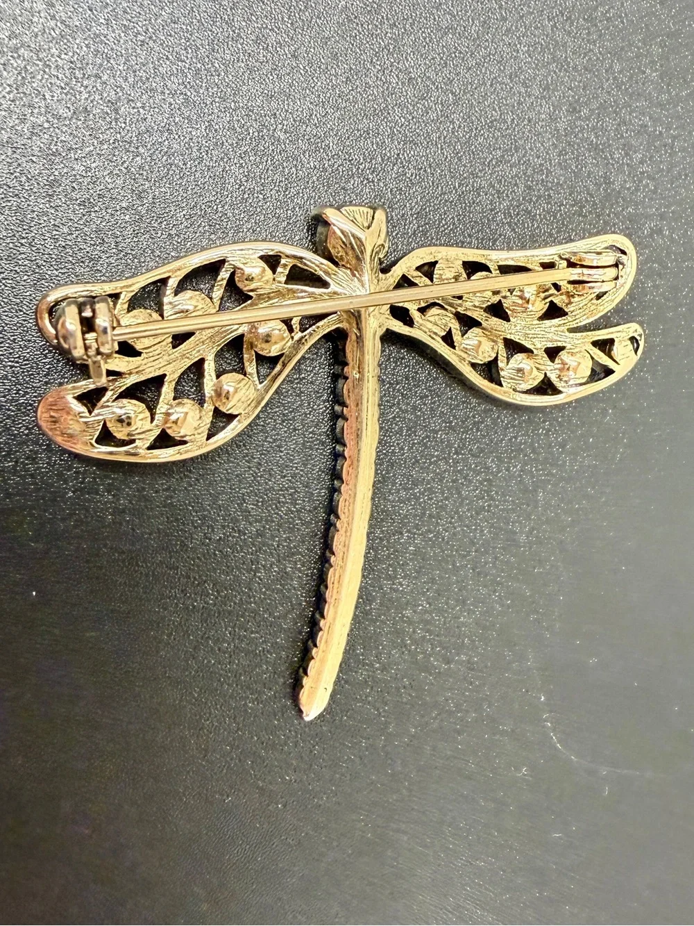 Crystal Dragonfly Brooch - Multicolor Rhinestone Accent